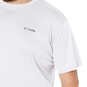 Columbia Men's Meeker Peak Short Sleeve Crew, White, Large