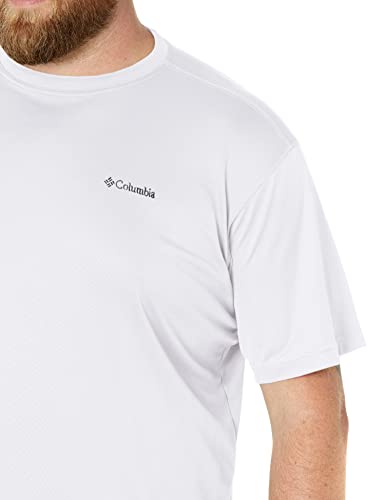 Columbia Men's Meeker Peak Short Sleeve Crew, White, Large