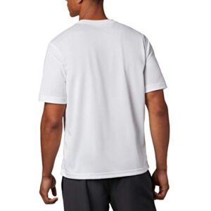 Columbia Men's Meeker Peak Short Sleeve Crew, White, Large