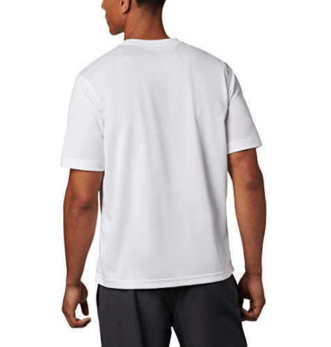 Columbia Men's Meeker Peak Short Sleeve Crew, White, Large