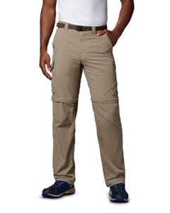 columbia men's silver ridge convertible pant, breathable, upf 50 sun protection, tusk, 34x32