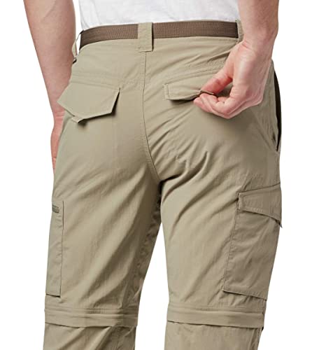 Columbia Men's Silver Ridge Convertible Pant, Breathable, UPF 50 Sun Protection, Tusk, 34x32