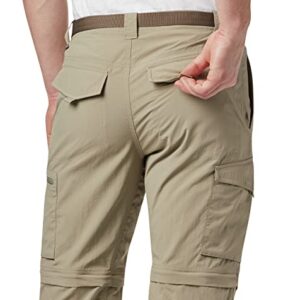 Columbia Men's Silver Ridge Convertible Pant, Breathable, UPF 50 Sun Protection, Tusk, 34x32