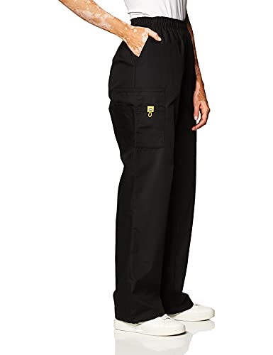 WonderWink Women's Quebec Full Elastic Cargo Pant, Black, 3X-Large