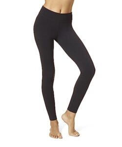 hue women's ultra legging with wide waistband - large - black