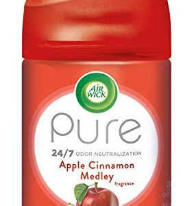 Air Wick Pure Freshmatic Refill Automatic Spray, Apple Cinnamon Medley, 1ct, Air Freshener, Essential Oil, Odor Neutralization, Packaging May Vary