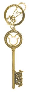 disney gold master key with gem beads pewter key ring