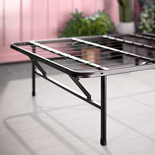 ZINUS SmartBase Tool-Free Assembly Mattress Foundation / 14 Inch Metal Platform Bed Frame / No Box Spring Needed / Sturdy Steel Frame / Underbed Storage, Black, Twin, Regular