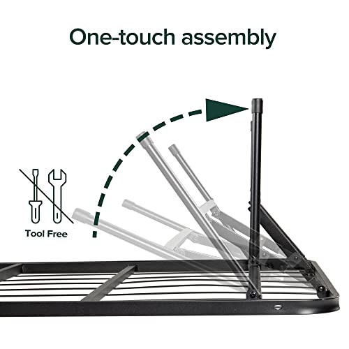 ZINUS SmartBase Tool-Free Assembly Mattress Foundation / 14 Inch Metal Platform Bed Frame / No Box Spring Needed / Sturdy Steel Frame / Underbed Storage, Black, Twin, Regular