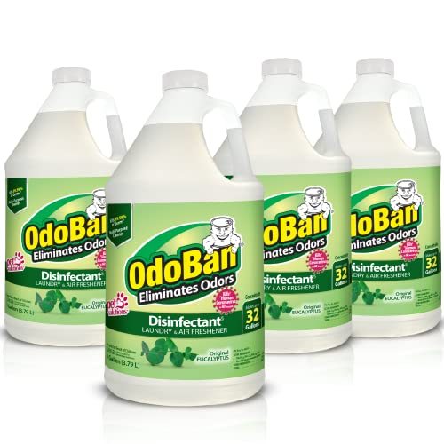 OdoBan Disinfectant Concentrate and Odor Eliminator, 4 Gallons, Original Eucalyptus Scent