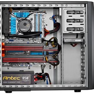 Antec Gaming Series Three Hundred Two Mid-Tower PC/Gaming Computer Case with 9 Tool-Less Drive Bays, 2 SSD, 120/140mm Fans x 2 Pre-Installed, 4 Fan Mounts for ATX, M-ATX and Mini-ITX,Black