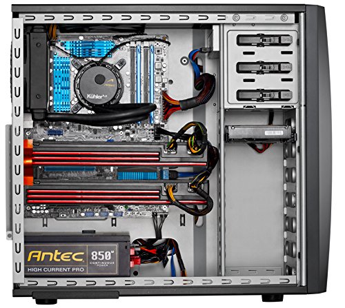 Antec Gaming Series Three Hundred Two Mid-Tower PC/Gaming Computer Case with 9 Tool-Less Drive Bays, 2 SSD, 120/140mm Fans x 2 Pre-Installed, 4 Fan Mounts for ATX, M-ATX and Mini-ITX,Black