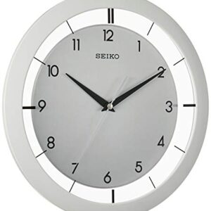 SEIKO 11 Inch St John Brushed Metal Wall Clock