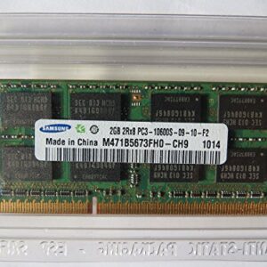 2GB DDR3 SODIMM PC-10600 1333MHz 256M X 64 Samsung Chip CL9 M471B5673FH0CH9