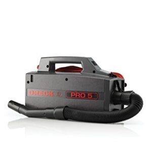 ORECK COMMERCIAL XL Pro 5 Super Compact Canister Bagged Vacuum Cleaner with Attachments, Lightweight, Carriable Portable Professional Grade, BB900-DGR, Black