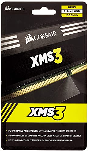 Corsair XMS3 8GB (1x8GB) DDR3 1600 MHz (PC3 12800) Desktop Memory 1.5V