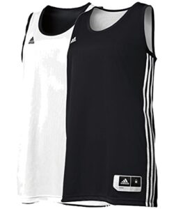 adidas womens reversible basketball practice jersey l black/white