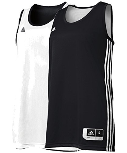 Adidas Womens Reversible Basketball Practice Jersey L Black/White