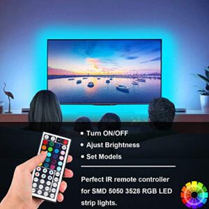 SUPERNIGHT RGB LED Light Strip Remote Controller, 44 Keys IR Remote Controller Replacement for SMD 5050 3528 2835 RGB LED Strip Lights