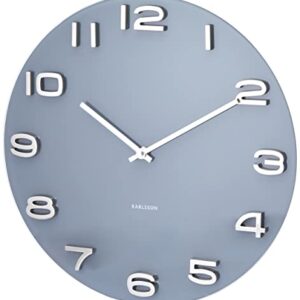 Karlsson Vintage Round Glass Wall Clock, Grey