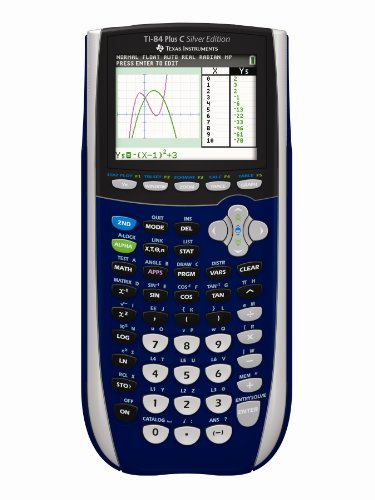 Texas Instruments TI-84 Plus C Silver Edition Graphing Calculator, Dark Blue