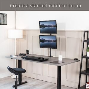 VIVO Dual LCD Monitor Desk Mount Stand Heavy Duty Stacked, Holds Vertical 2 Screens up to 32" (STAND-V002T)