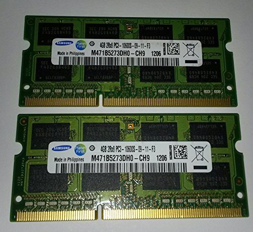 8GB RAM Kit (2x4GB) Samsung DDR3 1333mhz SODIMM Notebook Memory Laptop PC3-10600s M471B5273DH0-CH9