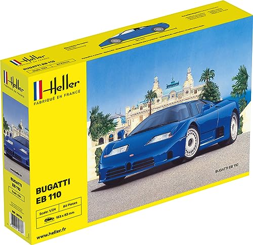 Heller HEL80738 1:24-Bugatti EB 110, Unpainted