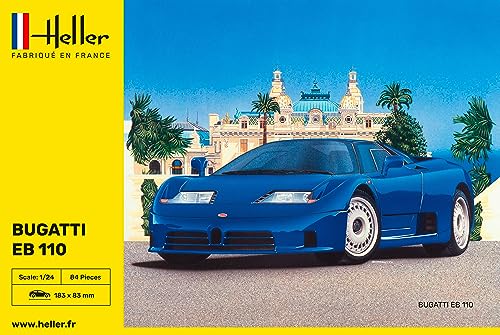 Heller HEL80738 1:24-Bugatti EB 110, Unpainted