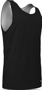 game gear reversible workout jersey, basketball/gym tank top for men and boys ap-993 black/white