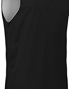 Game Gear Reversible Workout Jersey, Basketball/Gym Tank Top for Men and Boys AP-993 Black/White