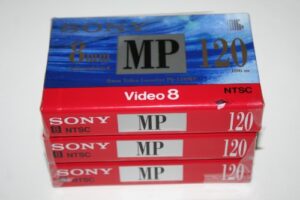 sony 8mm video cassette tape p6-120mp - 120 minutes (3 pack)