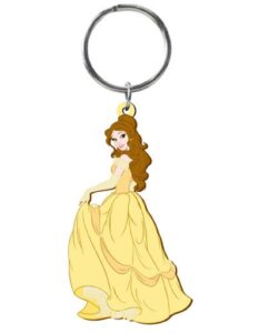 disney belle soft touch pvc key ring,multi-colored,1"