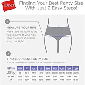 Hanes womens Cotton briefs underwear, 10 Pack - Hi Cut Assorted 1, 8 US