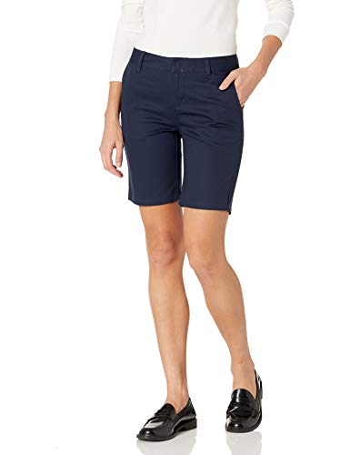 Lee Uniforms Juniors 8 Inch Classic Short, Navy, 9