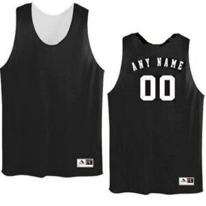 augusta sportswear custom basketball jersey (adult large, black/white)