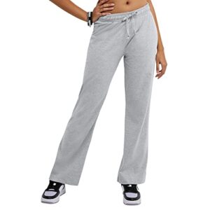 champion jersey, comfortable lounge pants for women, 100% cotton, 31.5", oxford gray, small