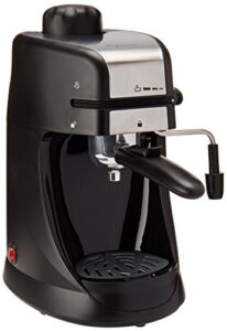 capresso steam pro espresso and cappuccino machine, 4-cup, stainless steel/black