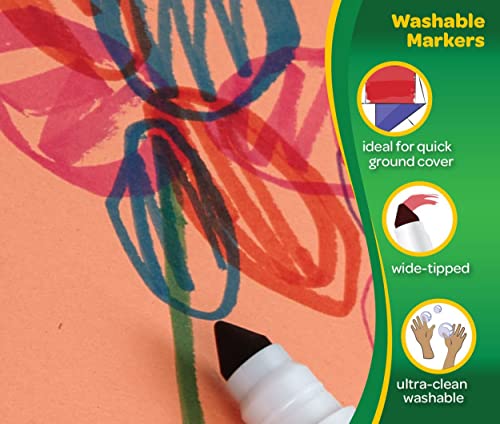 Crayola Washable Marker Set, School Supplies, Gel, Window, Broad Line Markers, 64ct