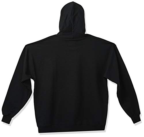 Hanes Men's Pullover EcoSmart Hooded Sweatshirt, Black, Medium