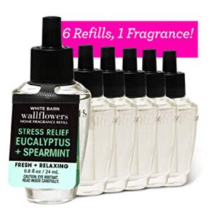 Bath & Body Works Eucalyptus Spearmint 6-Pack Wallflowers Sampler, 0.8 fl oz / 24 mL Each