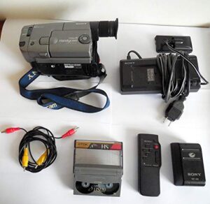 sony ccd-trv11 8mm handheld camcorder bundle w remote control/power supply and a/v cables