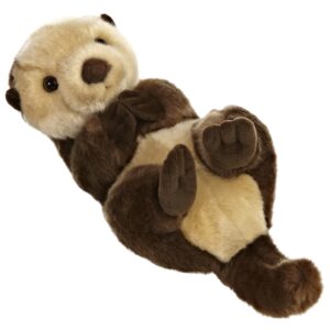 aurora® adorable miyoni® sea otter stuffed animal - lifelike detail - cherished companionship - brown 10 inches