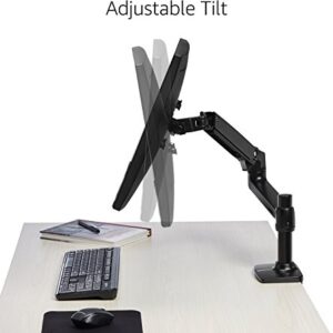 Amazon Basics Single Monitor Stand, Lift Engine Arm Mount, Black