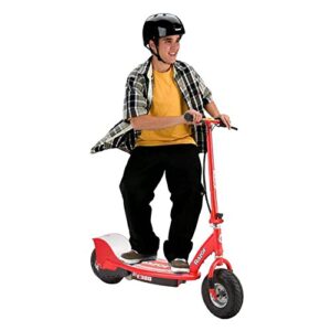 Razor E300 Durable Adult & Teen Ride-On 24V Motorized High-Torque Power Electric Scooter, Speeds up to 15 MPH with Brakes and 9" Pneumatic Tires, Red