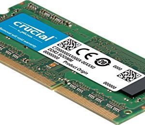 Crucial 8GB KiT (4GBx2) DDR3/DDR3L 1866 MT/s (PC3-14900) Unbuffered SODIMM 204-Pin Memory - CT2K51264BF186DJ