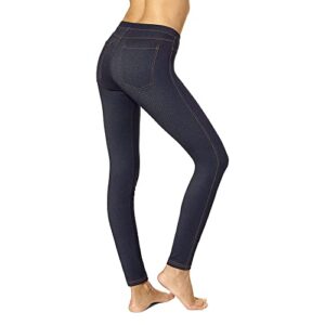 No nonsense Women's Stretch Denim Legging, Dark Denim, XX-Large