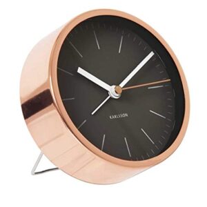 karlsson minimal alarm clock copper scandanavian black copper