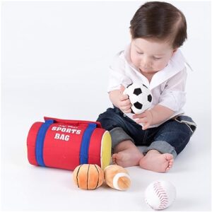 GUND Baby My First Sports Bag Stuffed Plush Playset, 5 Piece, 8"