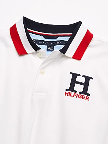 Tommy Hilfiger Boys' Short Sleeve Matt Polo Shirt, White, 8-10